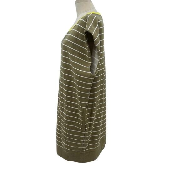 Anthropologie‎ Daily Practice Tee Dress Striped Light Fleece Green Size Large - Picture 6 of 11